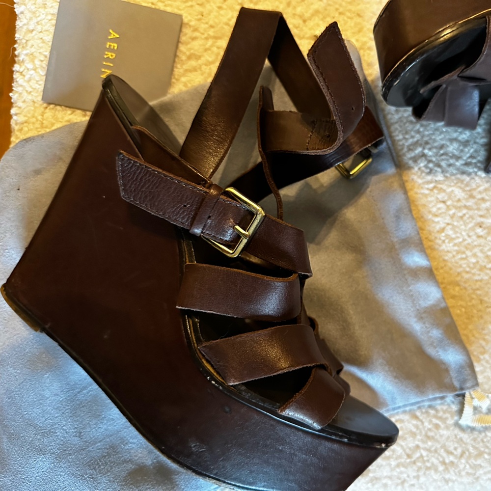 AERIN Dark purple Wedge Sandals